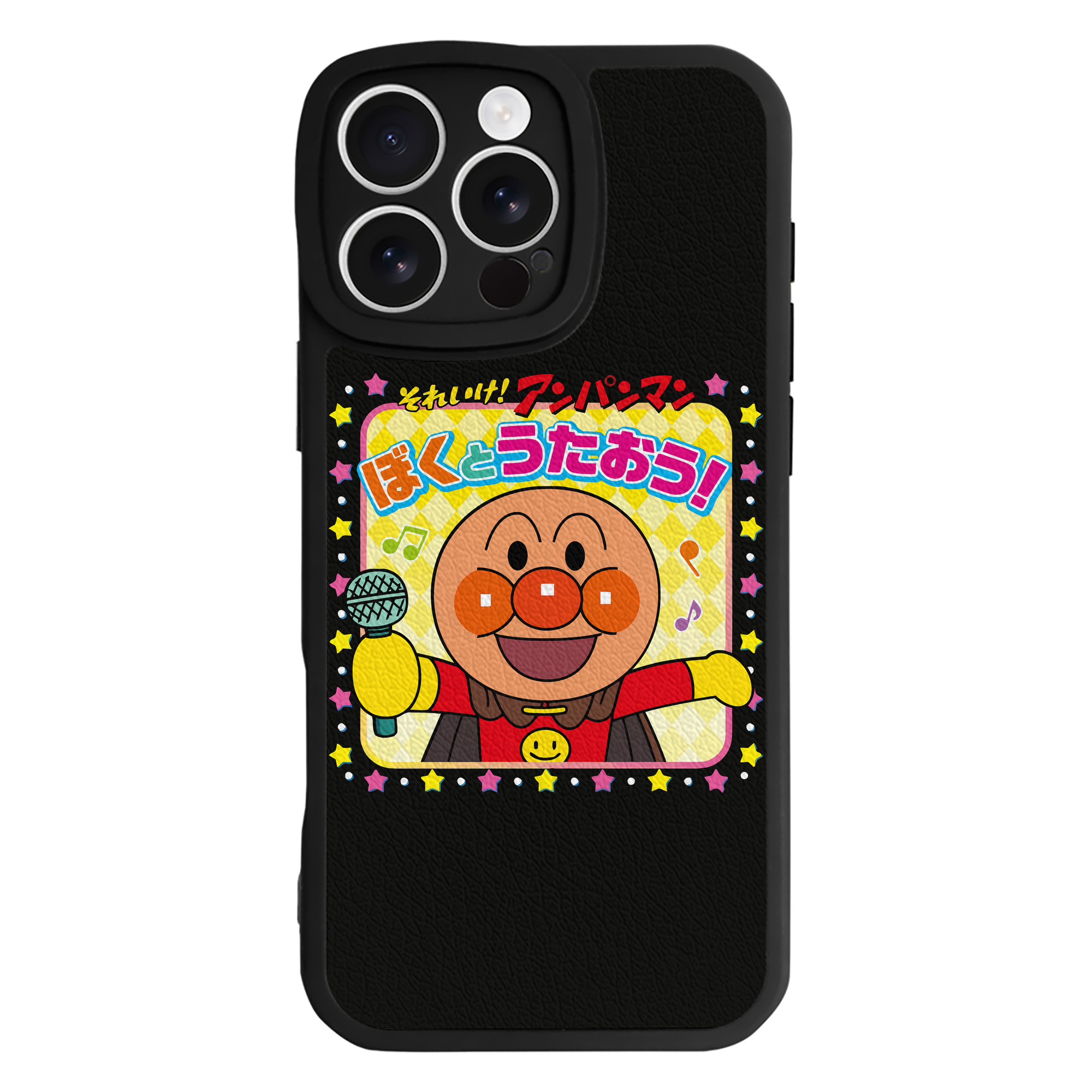 （画像用） アンパンマン Anpanman 【iPhone 16シリーズ対応】シリコンスマホケース（レザー調） 材質：シリコン
